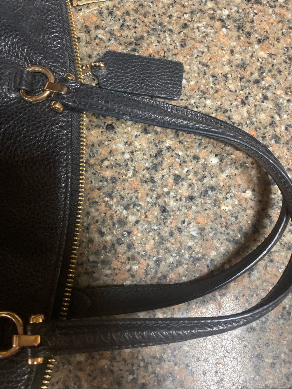 Price Drop! Coach Black Pebbled Leather Prairie Satchel Shoulder Bag - Picture 8 of 10
